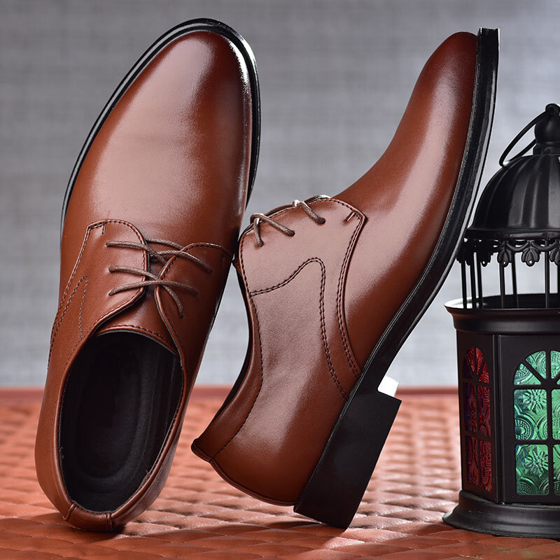 Мужские модельные туфли, кожаные официальные туфли высокого качества, мужские туфли-оксфорды большого размера 38-48, модные офисные туфли для...