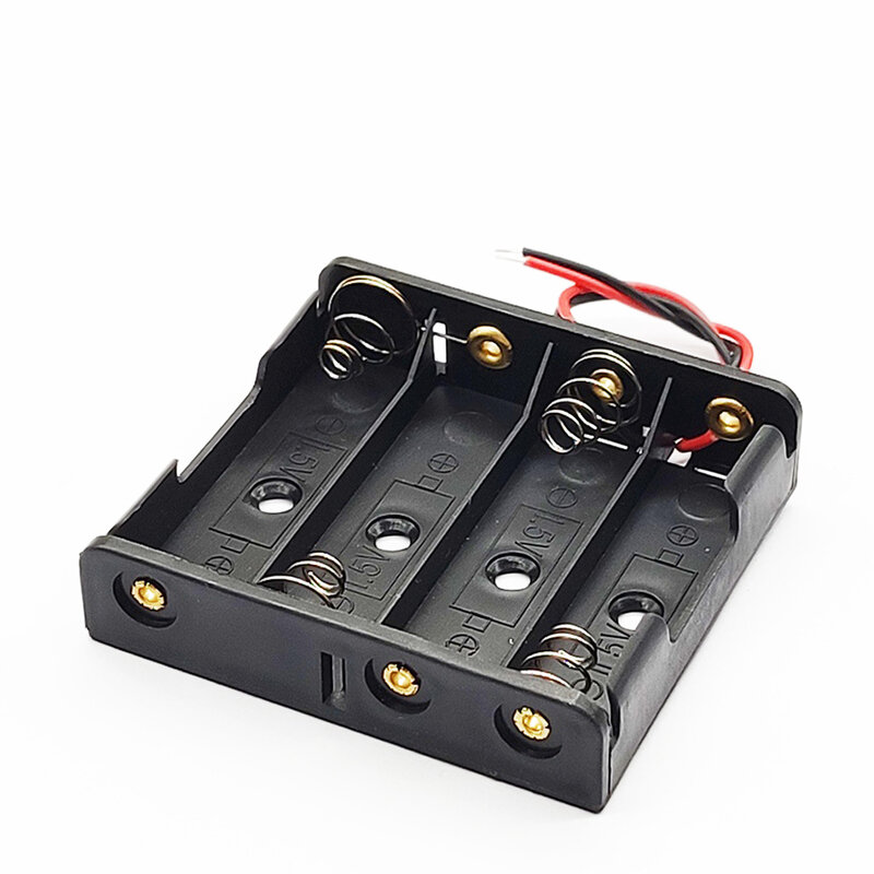 Soporte de batería AA, caja de almacenamiento de batería AA de tamaño 14500, cables de caja 14500 con 1, 2, 3 y 4 ranuras, envío directo