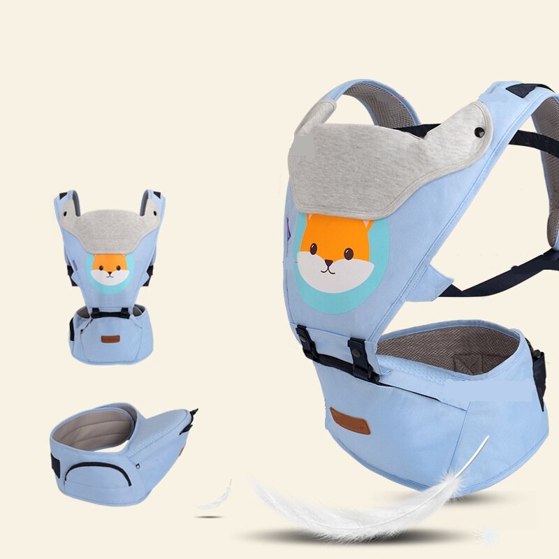 Kartun 3-36Months Ergonomis Bayi Carrier dengan Hipseat Perjalanan Bayi Sling Ransel Pinggang Bangku dengan Bib Bayi Kanguru