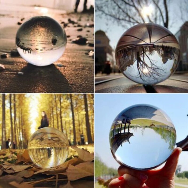 Хрустальный шар из прозрачного стекла, 80 мм, реквизит для фотографии, подарки, искусственные хрустальные шары для украшения дома и свадьбы, ...