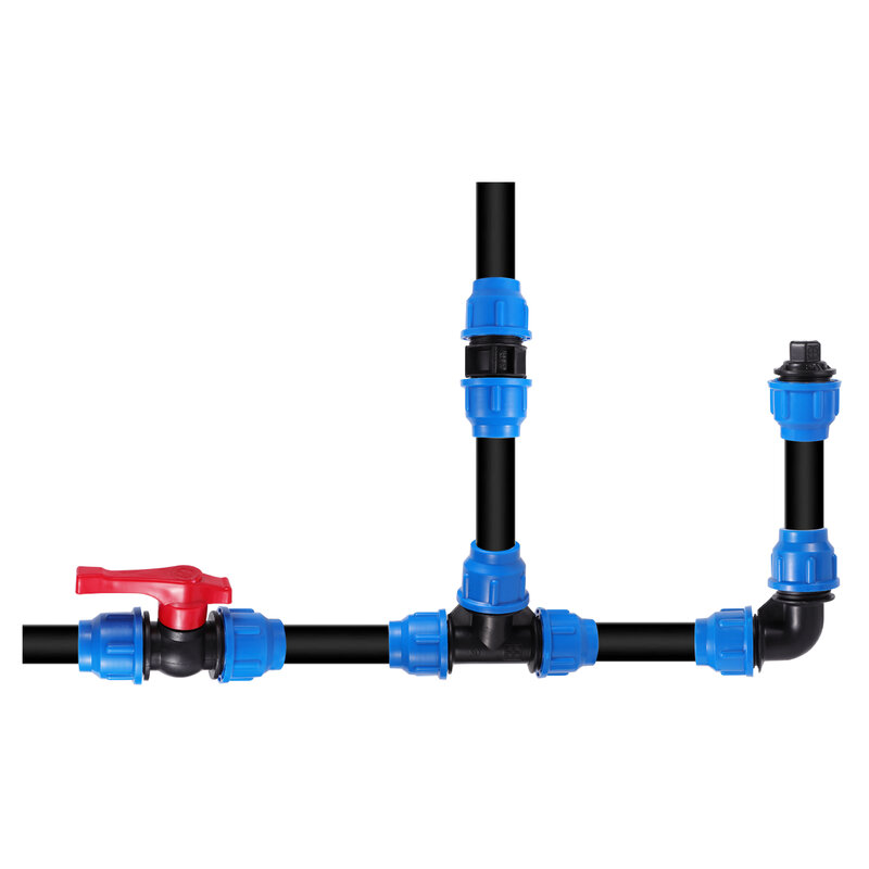 Connecteur de Valve rapide en plastique PVC PE, 20/25/32/40/50mm, pour Tube et robinet, raccords pour tuyaux d'irrigation, jardin, Agriculture