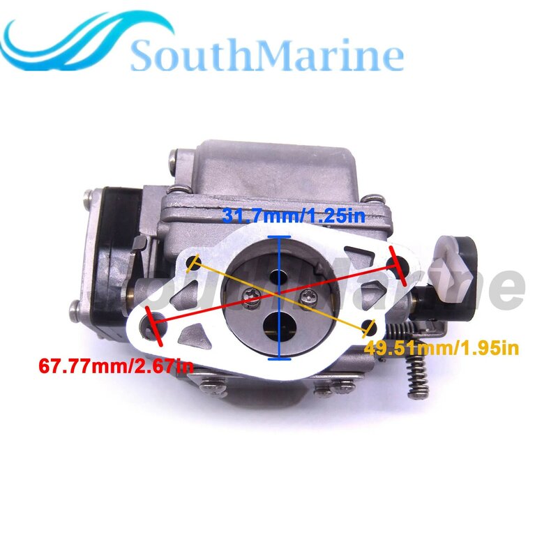 Boat Motor 6B4-14301-00 Carburetor Carb Assy for Yamaha Outboard Engine 9.9HP 15HP 15D E15DMH-S