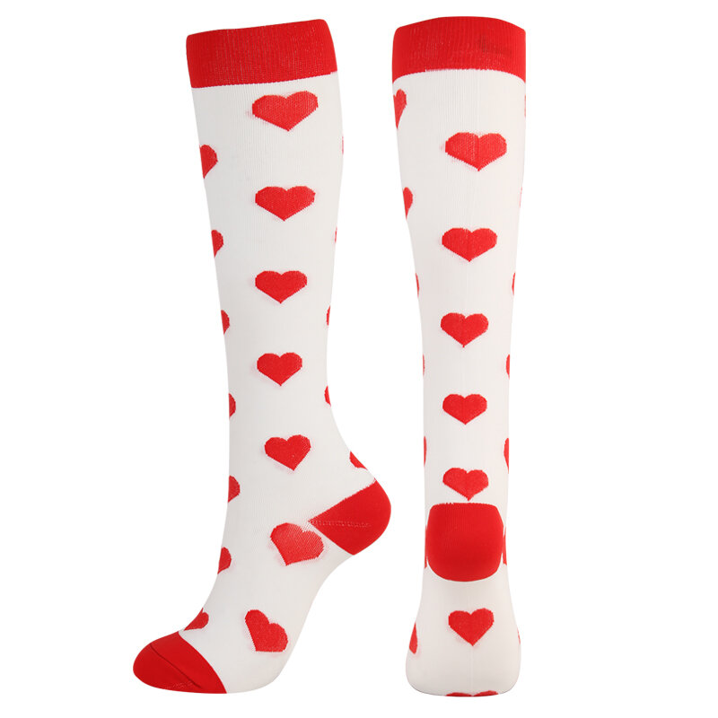Moda mulaya compressão meias homens/mulheres perna suporte elástico varicosas veias meias no joelho amor alta elastic sport plástico ginásio