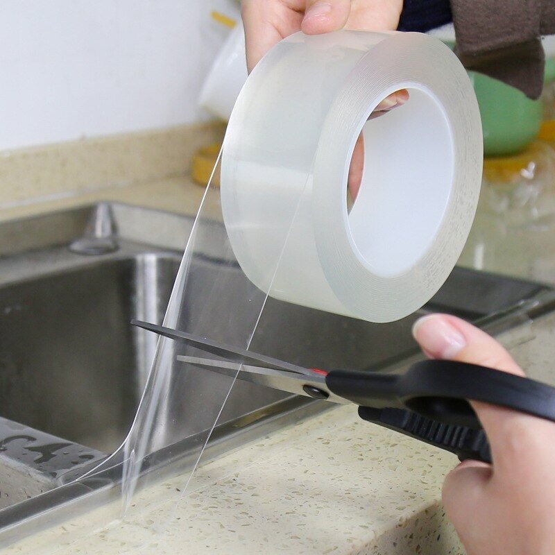 Cetakan Tahan Air Celah Wastafel Dapur Rumah Pita Transparan Perekat Diri Kuat Celah Kamar Mandi Alat Segel Air Perekat Diri
