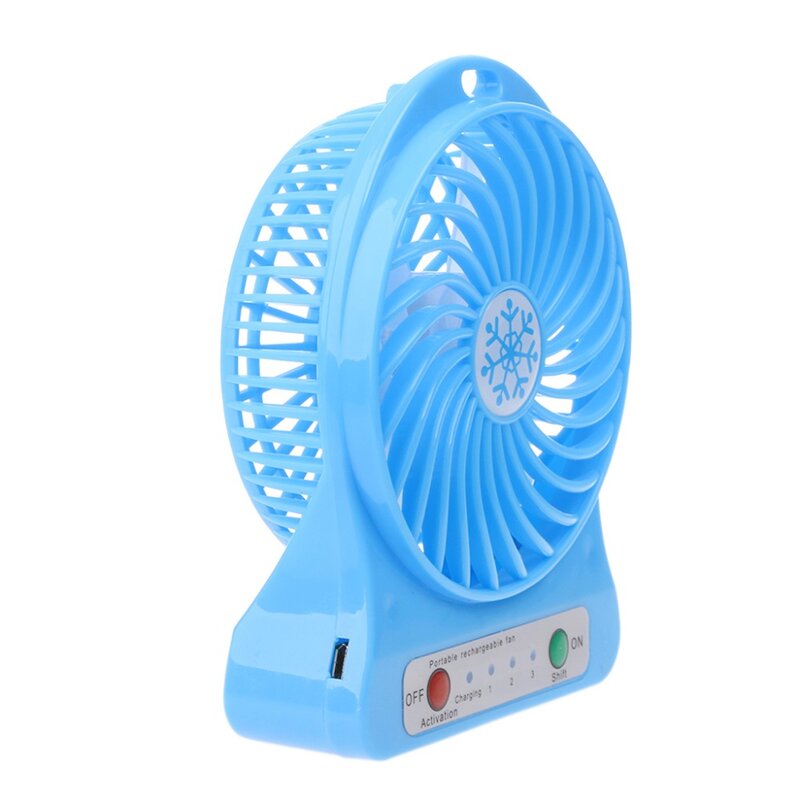 Mini ventilador de luz LED portátil, Mini ventilador USB de escritorio, ventilador USB de tercer viento