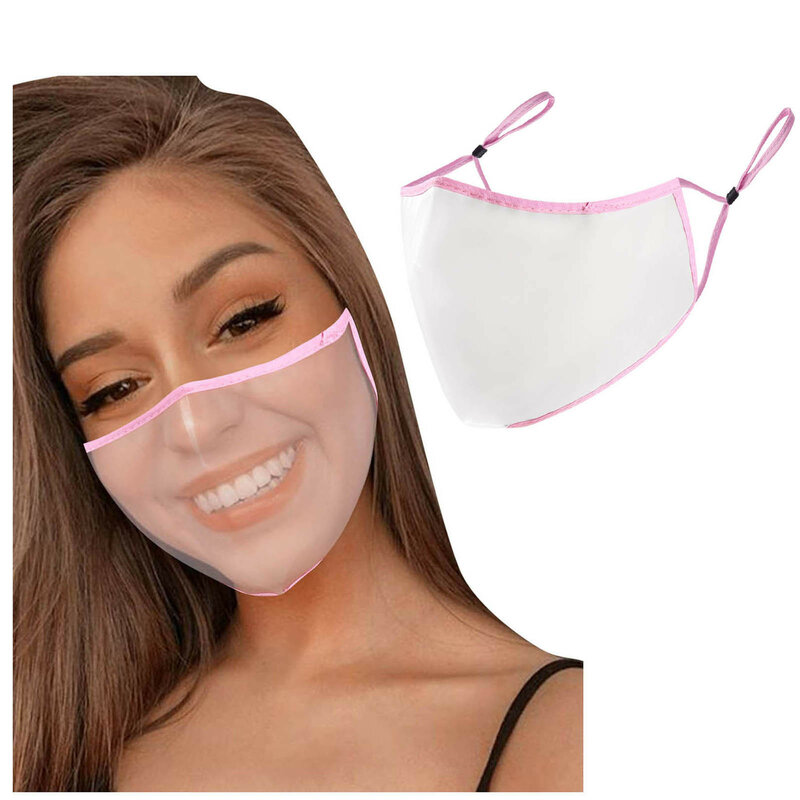 Прозрачная маска на губы для взрослых унисекс, трехмерная дышащая маска с фильтром, женские маски