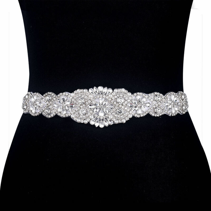 (1PC) Rhinestones bridal belt wedding with crystal diamond wedding dress accessories belt bridal sash for wedding dress WDD1043