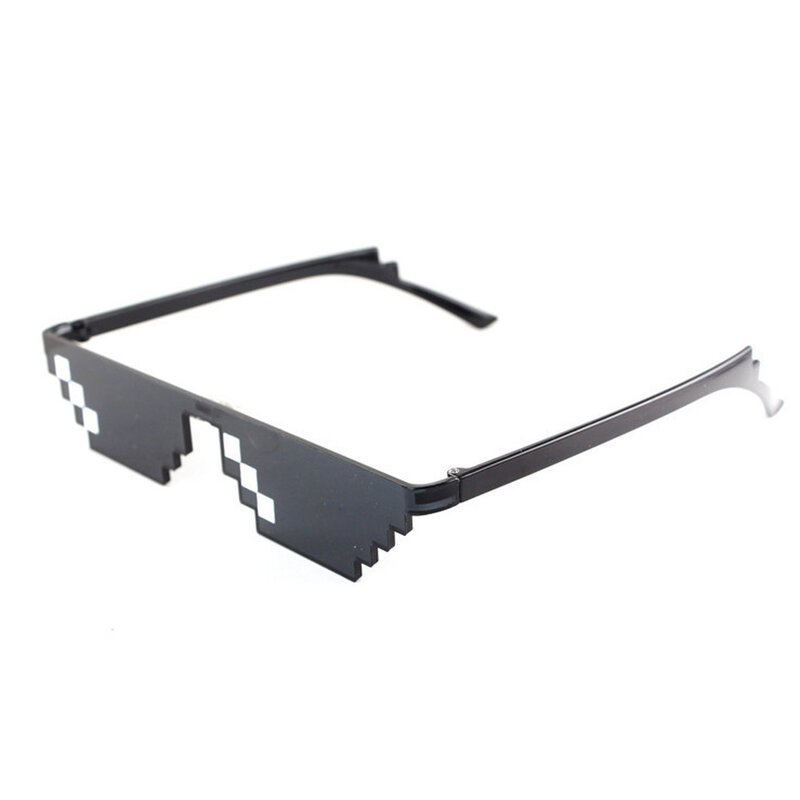 Gafas de sol Thug Life de 3/6 bits para hombre y mujer, lentes pixeladas de marca para fiesta, gafas de mosaico UV400 Vintage, regalo Unisex, gafas de juguete