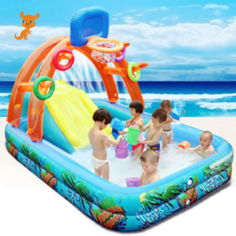 ใหม่สไลด์เด็กสนุกสนามหญ้าWater Slides Inflatablesสระว่ายน้ำสำหรับเด็กฤดูร้อนเด็กชุดสไลด์Backyardกลางแจ้งของ...