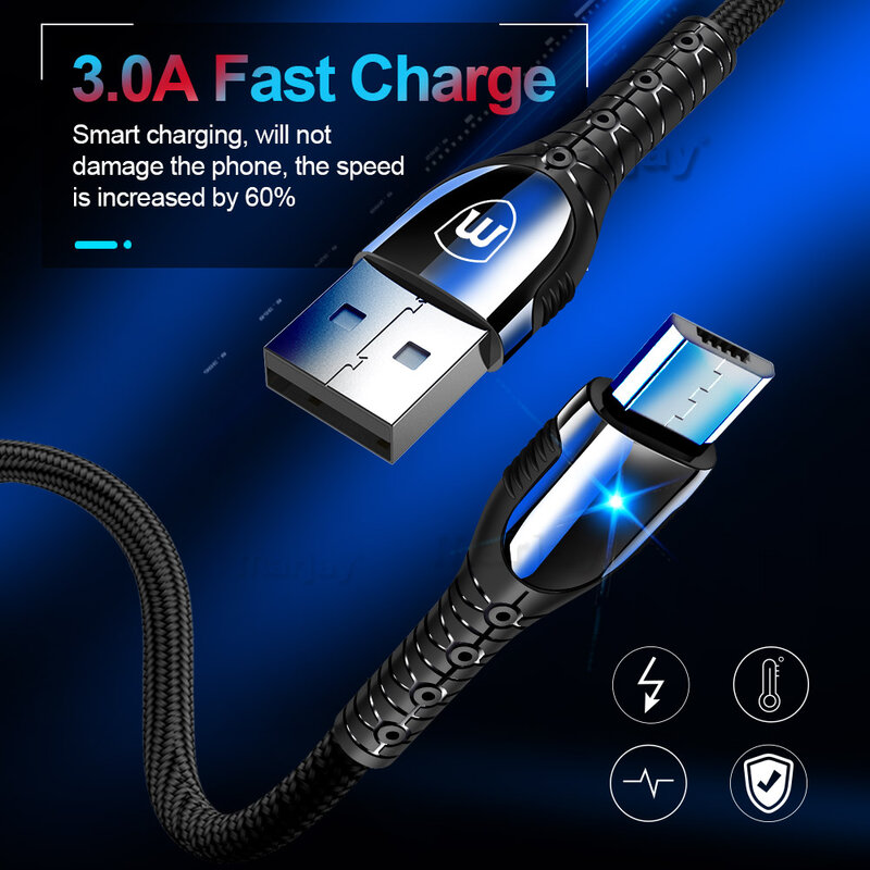 Micro USB кабель Marjay 3A Быстрая зарядка из цинкового сплава для передачи данных Microusb для Samsung S7 Xiaomi Redmi 4 Note 5 кабель для телефона Android