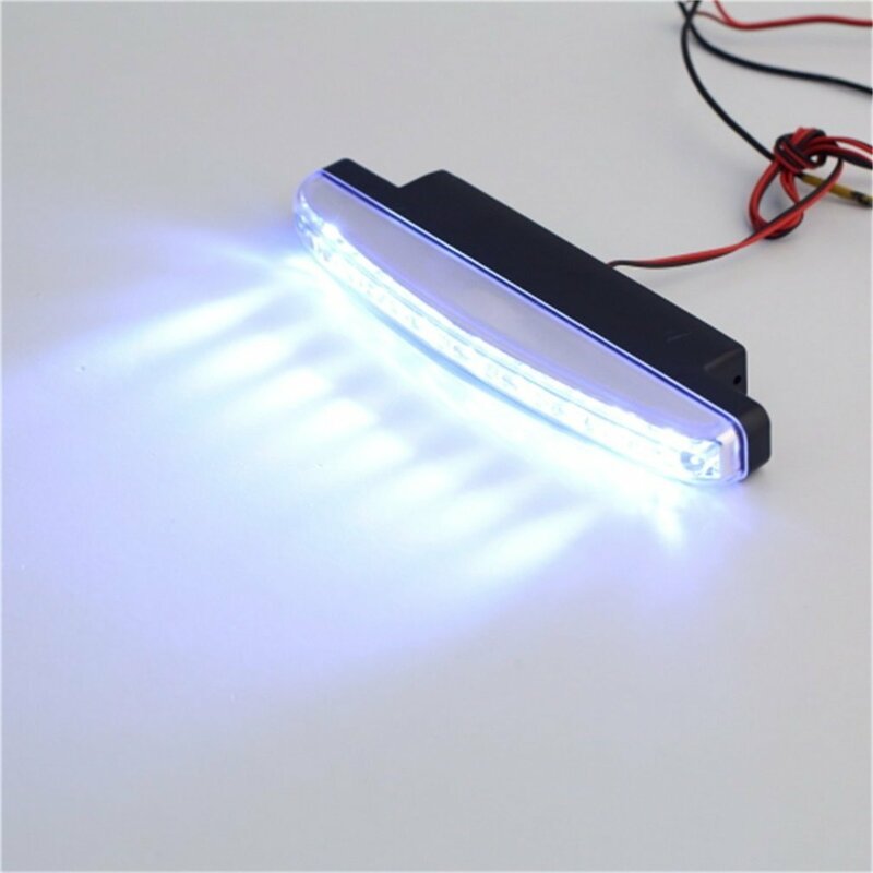 Universal 12V 8LED Car Daytime Running Light Fog Lamp Car Driving Light Super Bright White Light Auxiliary Lamp