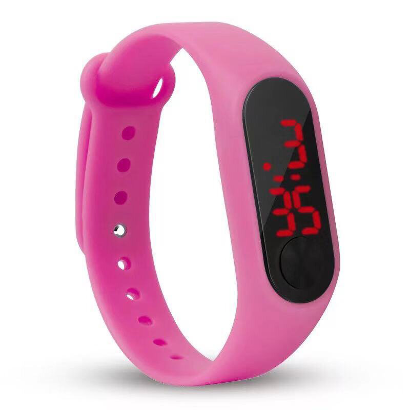 Reloj de pulsera de silicona para hombre y mujer, relojes electrónicos de colores dulces, LED, reloj deportivo informal