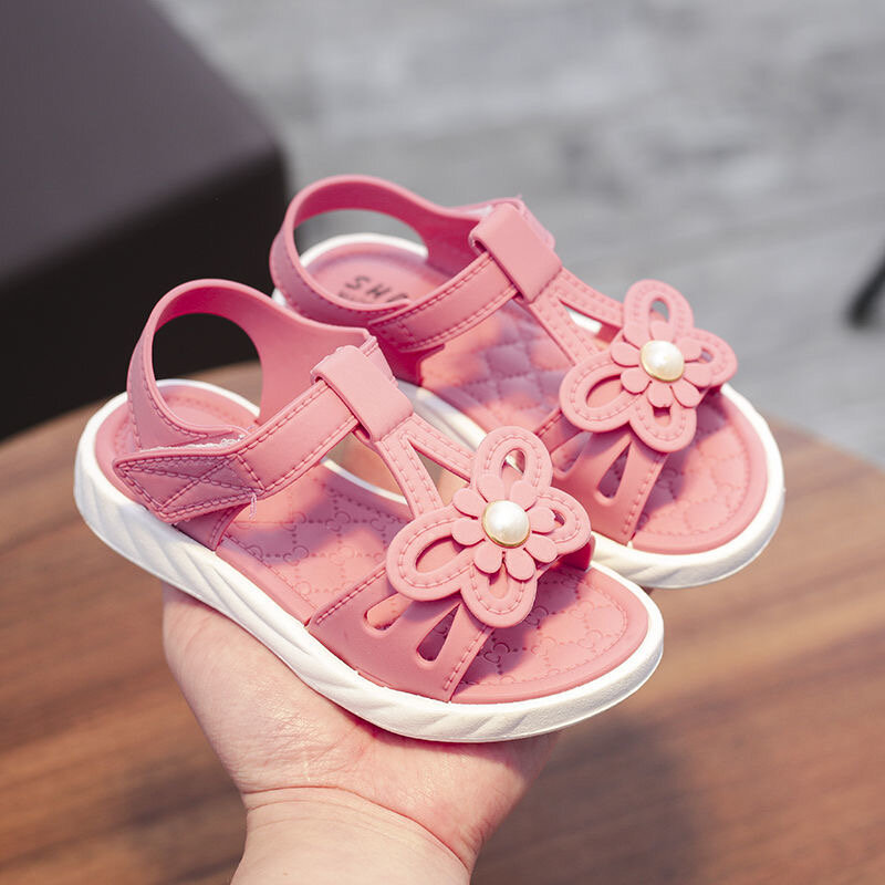Baotou-Sandalias antideslizantes para niñas, zapatos de playa de 2 a 6 años, de fondo suave, para verano, novedad de 2021