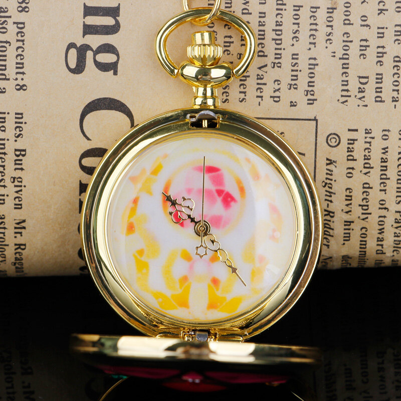 Anime Janpanese Cosplay Necklace Movie Theme Pocket Watch Steampunk Watch with Chain Pendant Relogio Masculino