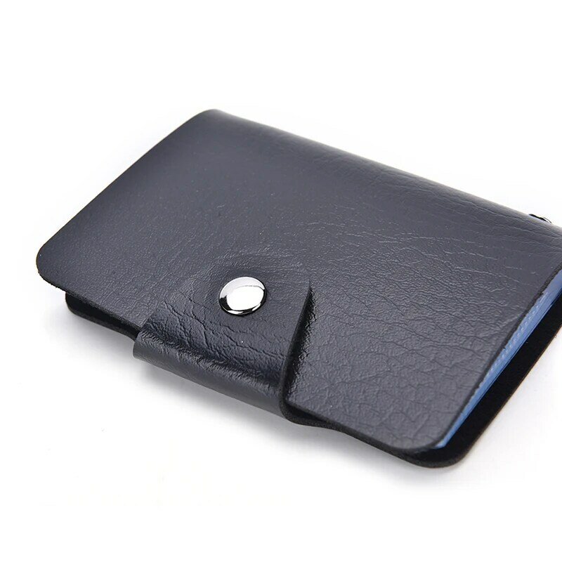 Модный Роскошный мужской кошелек из мягкой натуральной черной кожи с отделением для кредитных карт