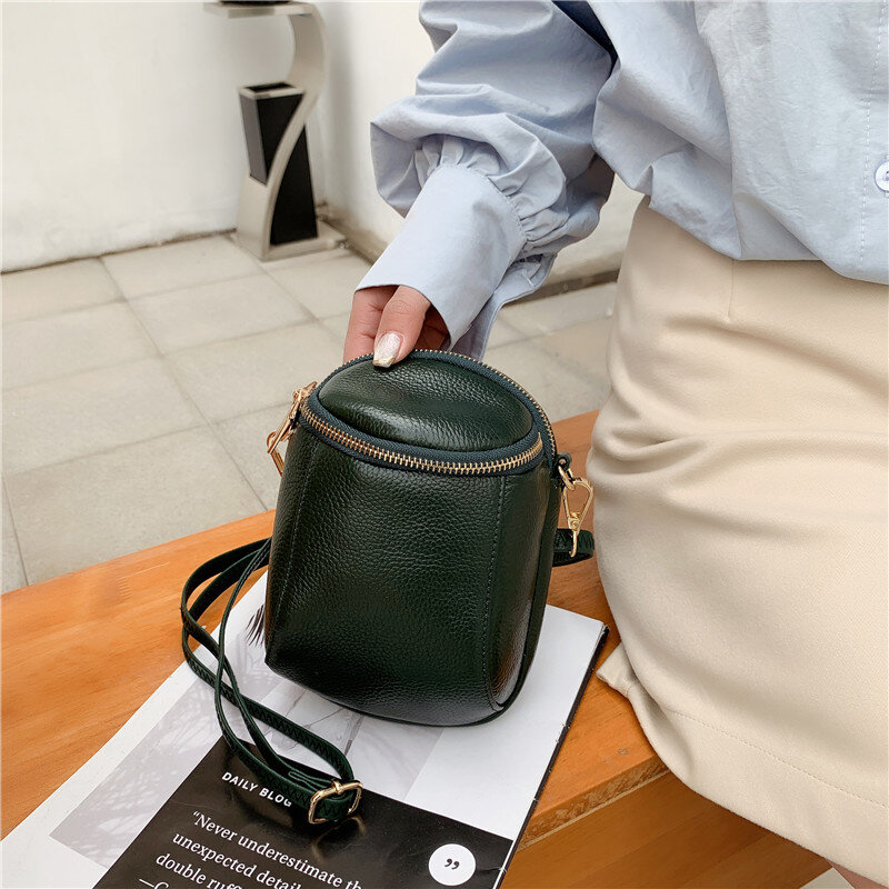 Genuine Leather Women Handbags 2021 Designer Messenger Bag Small Ladies Shoulder Hand Crossbody Bags For Mobile Phone Bag