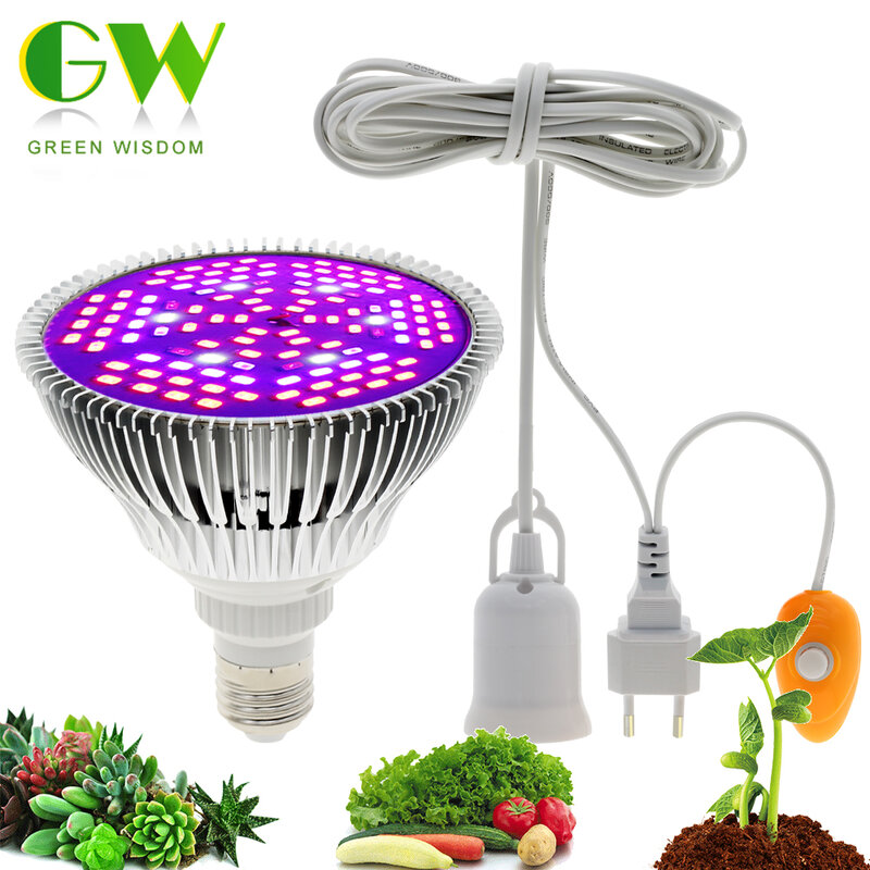 Luces LED E27 para cultivo de plantas de interior, espectro completo, 290 LED, 200 LED, bombilla para cultivo de semillas de invernadero, suculentas y verdes