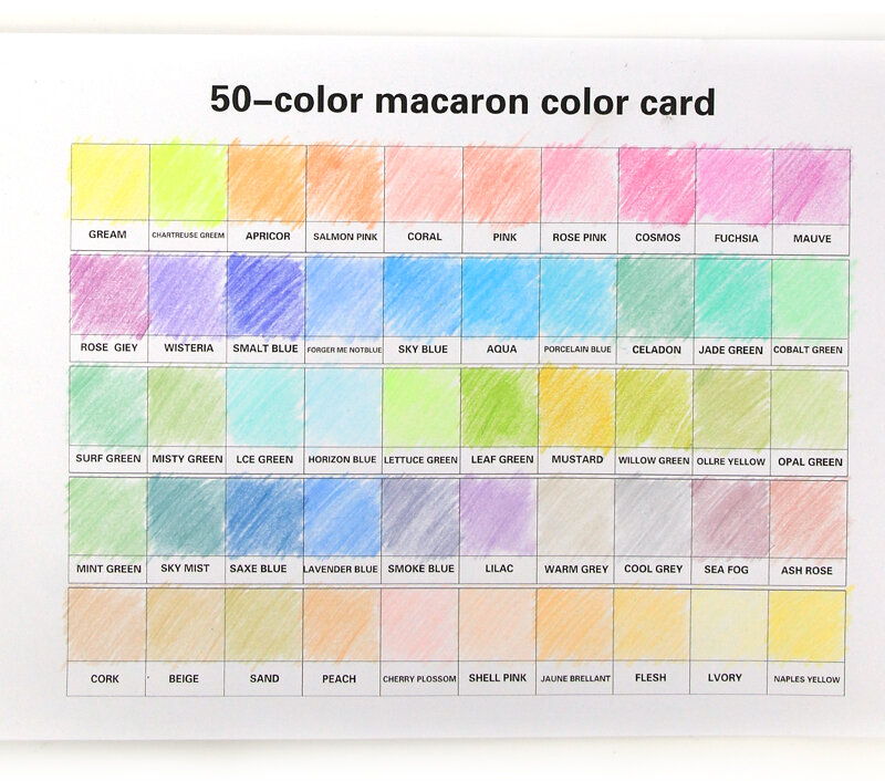 Brutfuner-Professional Pastel Óleo Lápis Colorido, Lápis Cor Macaron, Candy Color Lápis Suprimentos, Desenho para Colorir, 12, 24, 50, 72 cores