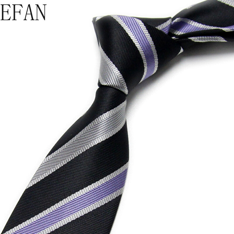 New Men's Ties Solid Color Stripe Flower Floral 7cm Jacquard Necktie Accessories Daily Wear Cravat Wedding Party Gift