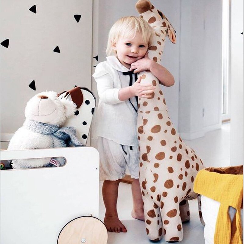 40cm 67cm Big Size symulacja żyrafa pluszowe zabawki miękkie wypchane zwierzę żyrafa śpiąca lalka zabawki dla chłopca prezent urodzinowy dla niej zabawka dla dzieci