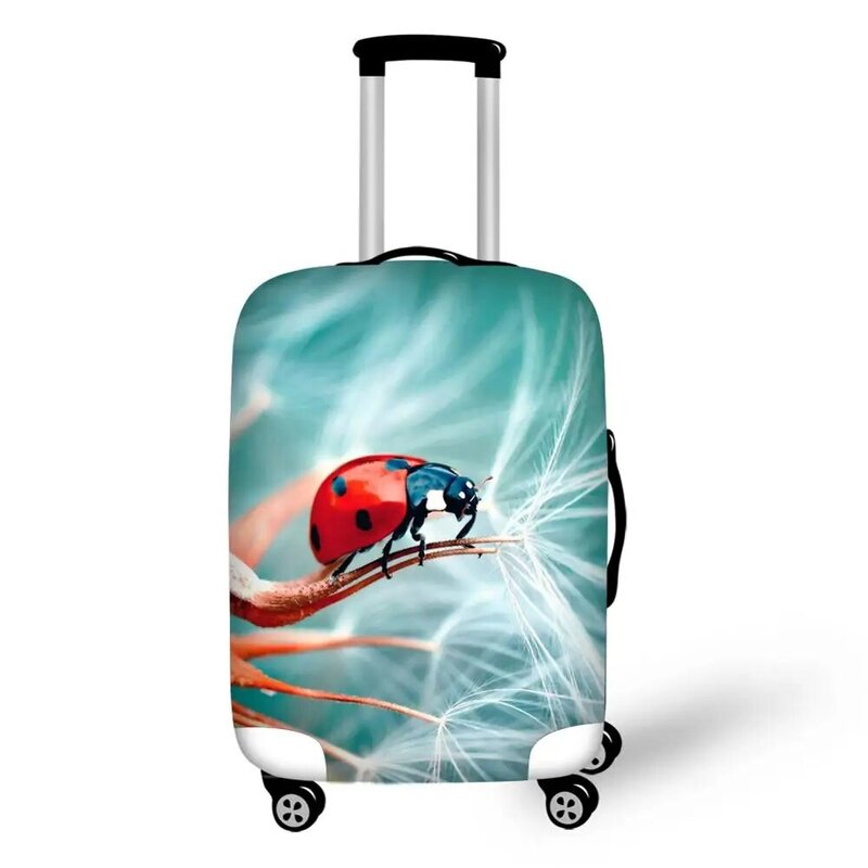 Ladybird Labybug พิมพ์กระเป๋าเดินทางกระเป๋าเดินทางป้องกันครอบคลุม18-32นิ้วกระเป๋าเดินทางป้องกันฝุ่นกรณียืด