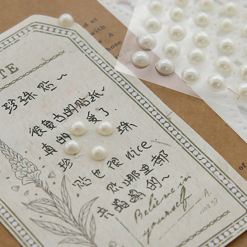 1 Sheet Plastic Semi-circular Pearl Decoration Stickers for DIY Crafts Scrapbooking Face Beauty Makeup Nail Art Cell Phone