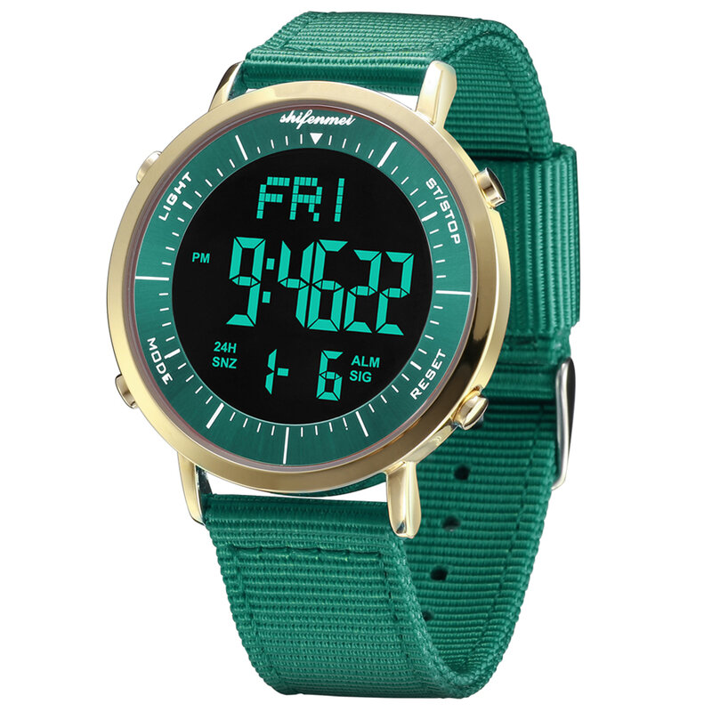 Shifenmei Mannen Digitale Horloge Elektronische Horloges Led Chronograaf Luxe Sport Militaire Klok Waterdicht Horloge Erkek Kol Saati