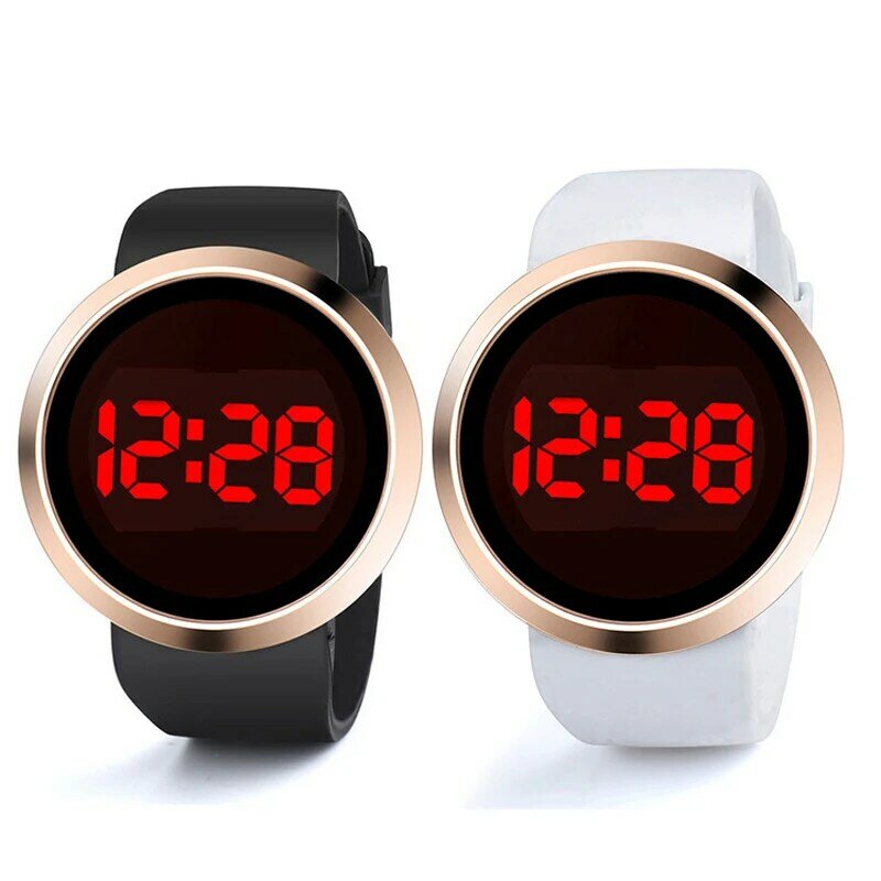 Unisex LED นาฬิกาข้อมือทัชสกรีนผู้ชาย Shock Resist Digital Mens Jam Tangan Sport Man นาฬิกานาฬิกาซิลิโคน Montre Homme Zegarek Meski