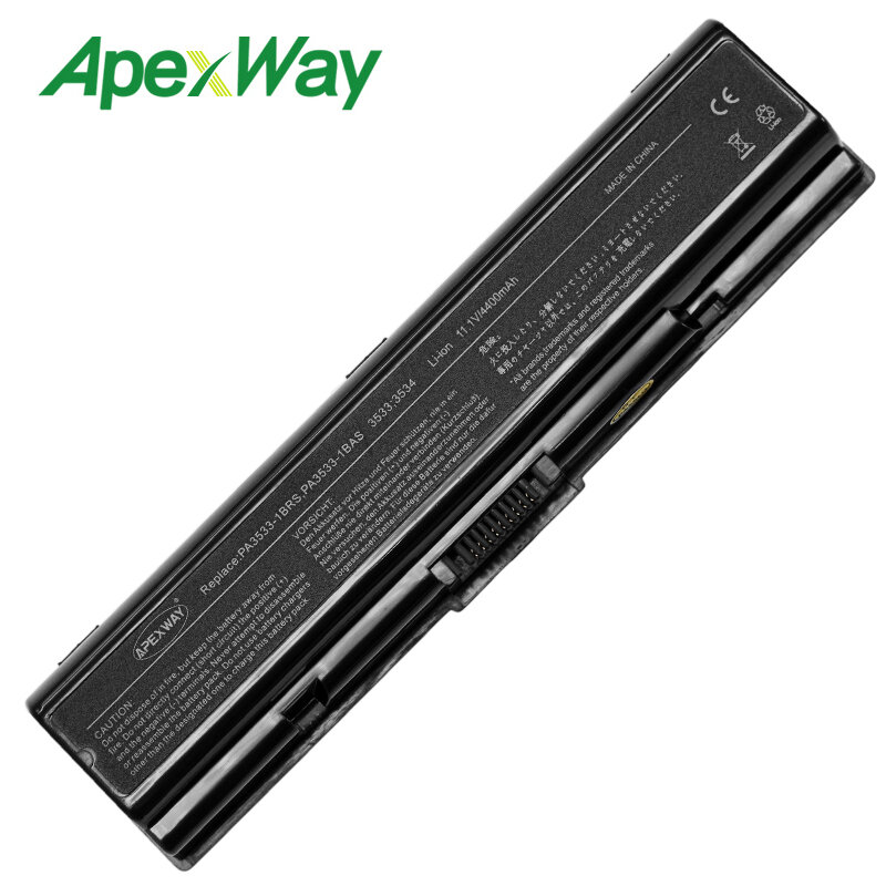 ApexWay Battery For Toshiba PA3533U-1BAS PA3534U-1BAS PA3534U-1BRS Satellite A200 A205 A210 A215 L300 L450D L500 L505 A300 A500