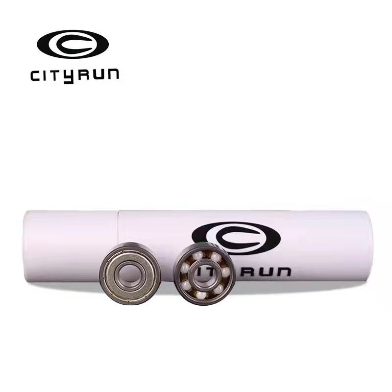 Cityrun zro2ホワイトセラミックビーズ608スピードベアリングbsbクローム鋼リング608zインラインスケートレースベアリング16個