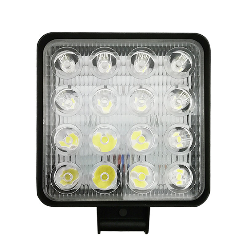 Lampe de travail LED carrée, 16LED, 4.2 pouces, 80W, 6500K, barre de projecteur pour la conduite et le brouillard