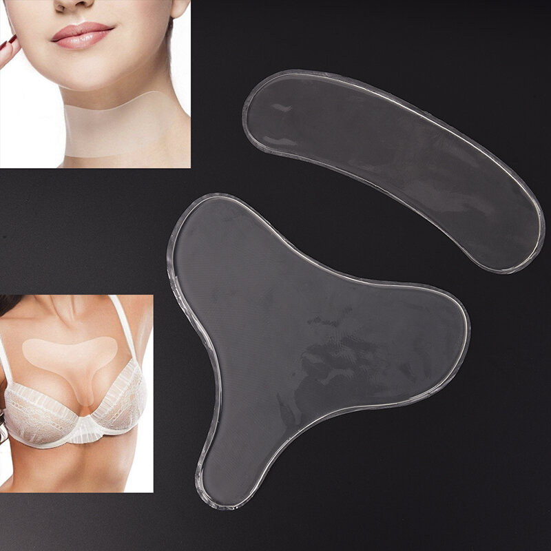 Wielokrotnego użytku przeciwzmarszczkowe z miseczkami na piersi silikonowe przezroczyste usuwanie łatka do pielęgnacji skóry twarzy Anti-Aging piersi podnoszenie klatki piersiowej Patch Flesh