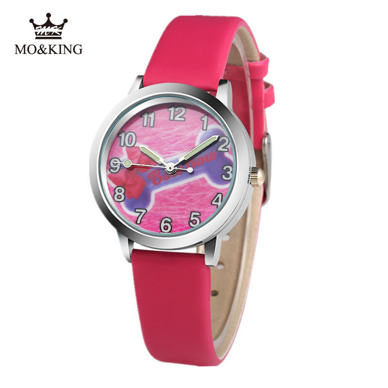 Reloj de pulsera de cuarzo para niños, niñas y niños, de lujo, resistente al agua, con dibujos animados, bonito diseño de lazo