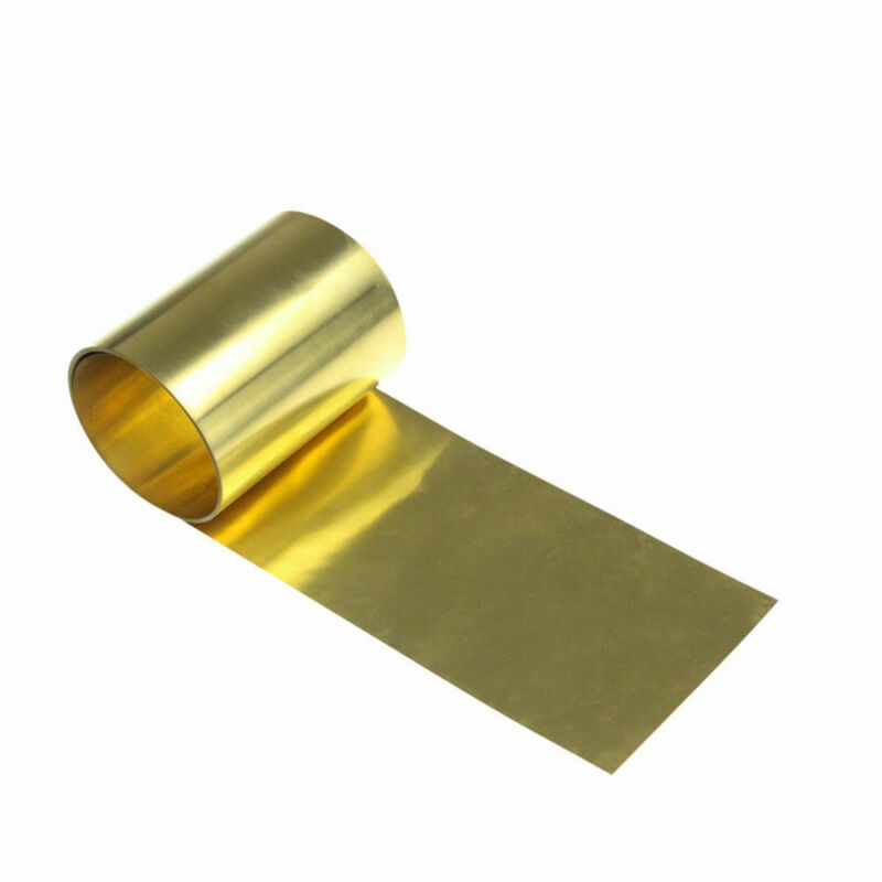 1 Pcs Messing Metall Dünne Blatt Folie Platte Dicke 0,01-0,3mm x10-200 mmx1000mm