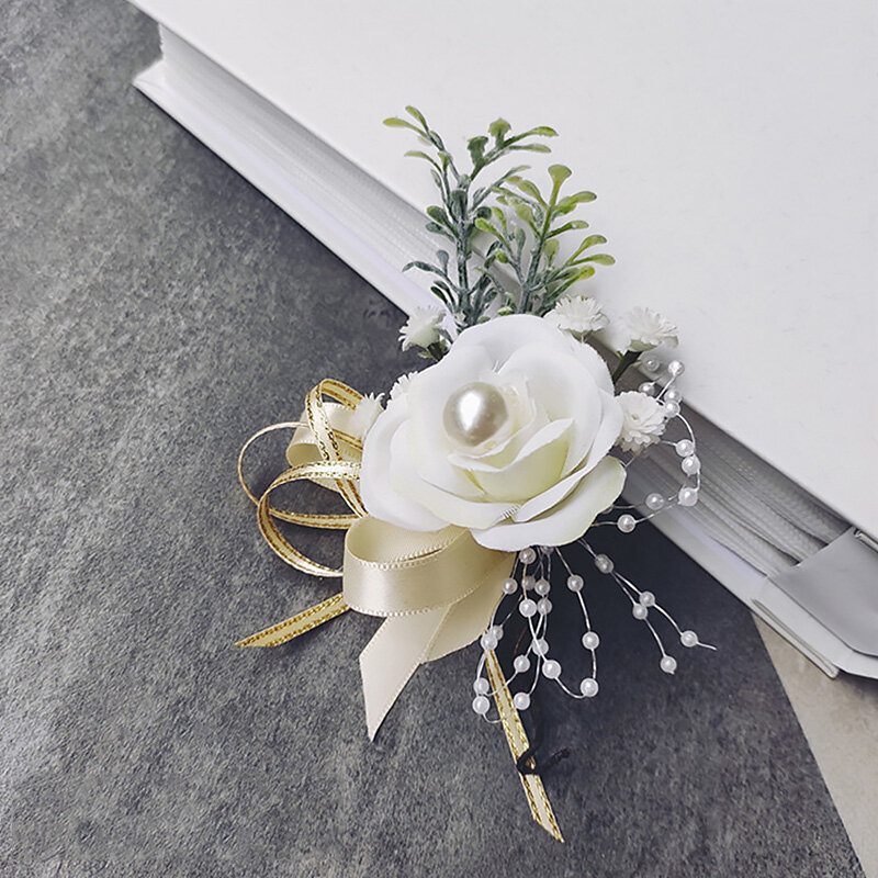 花嫁介添人のためのバラのつぼみの花,手作りのアクセサリー,ゲストのための結婚式の贈り物,パーティーの記念品