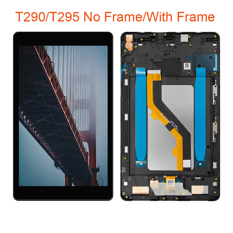 Tab A T290 wyświetlacz LCD z ekranem dotykowym montaż 8.0 "LCD dla Samsung Tab A 8,0 2019 SM-T290 SM-T295 T290 T295C darmowe narzędzia