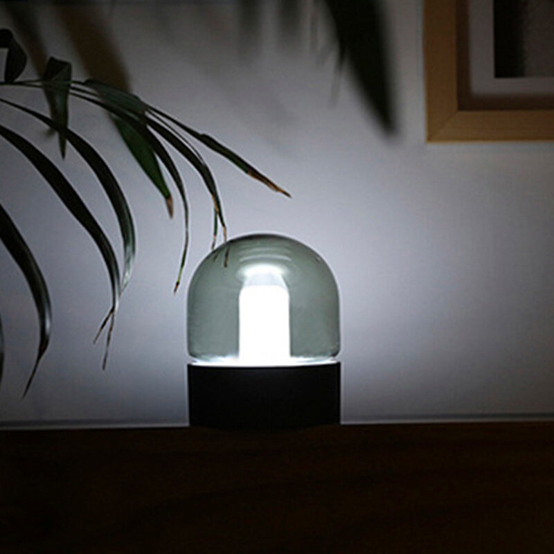 زجاج إبداعي بلا حدود عكس الضوء ليلة الخفيفة USB قابلة للشحن التنفس رفيق النوم ضوء غرفة نوم السرير LED لمبة إضاءة