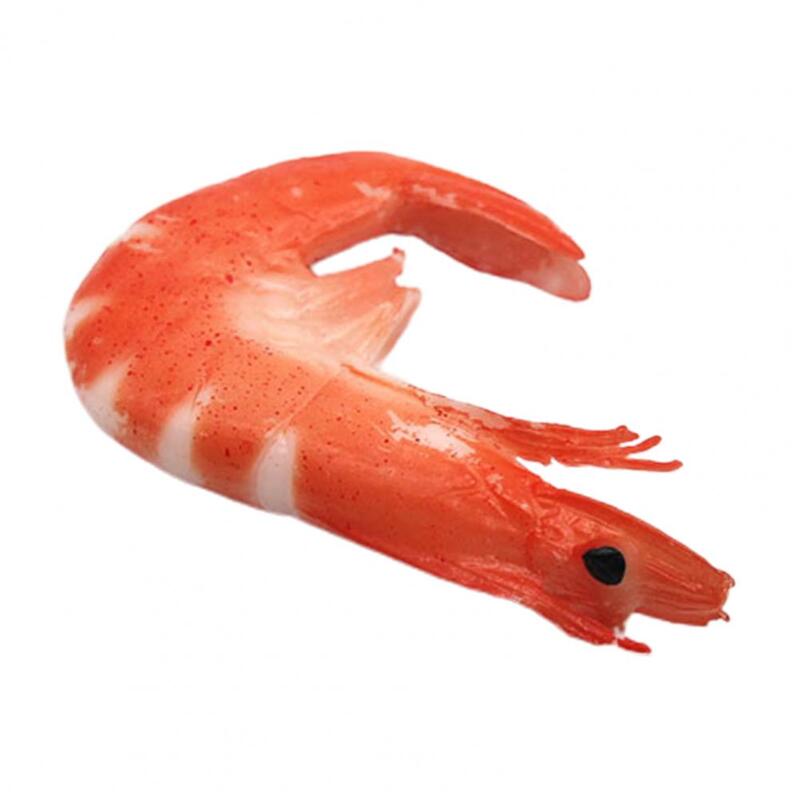 Criativo simulado forma de camarão chaveiro pingente modelo de comida falsa alta imitação camarão pvc camarão simulação lagosta modelo