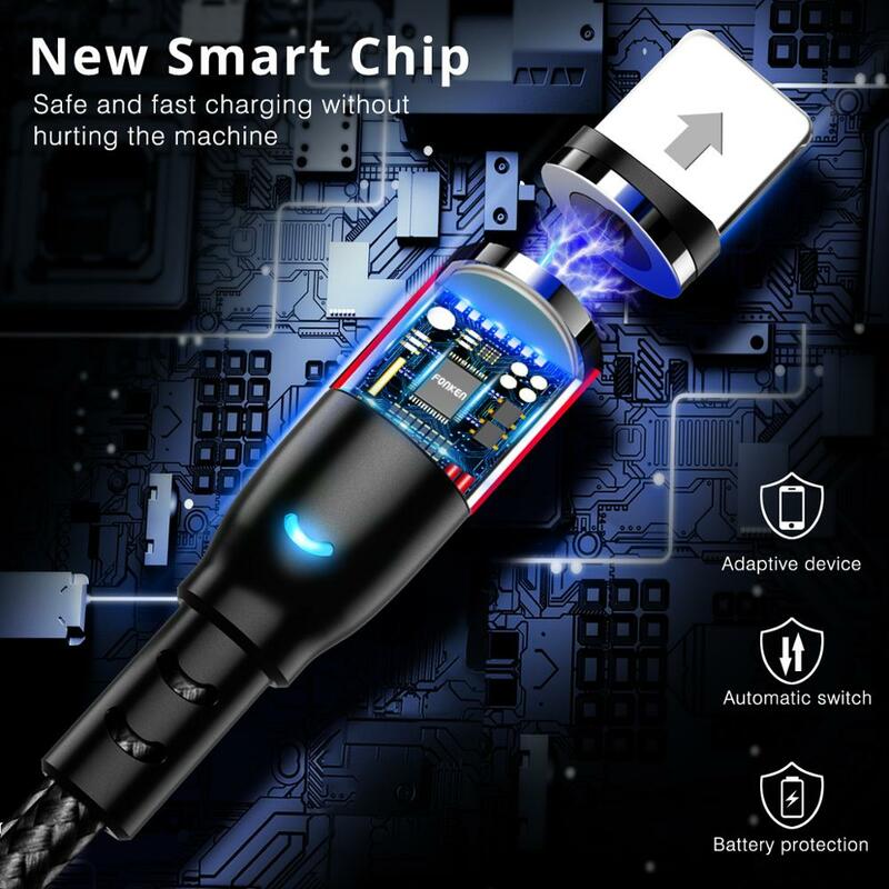 ANMONE-Cable micro USB magnético, cordón de carga rápida tipo C, ideal para Samsung, Huawei, y Xiaomi Redmi, Android