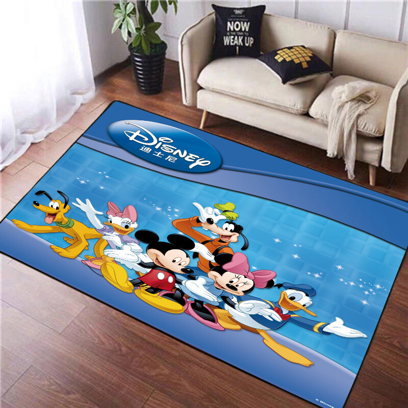Disney Baby Play Mat 80x160cm Mickey Carpet Non-slip Rug Decoration Home Bedroom Kitchen Living Room Bathroom