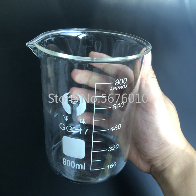Copo de vidro borossilicato para laboratório Resistência a altas temperaturas Copo de medição Equipamento de laboratório 3.3, 5-3000ml