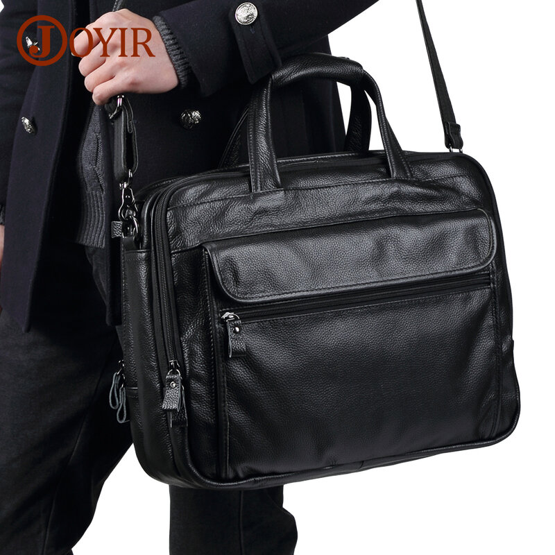 JOYIR Мужские портфели из натуральной кожи сумка 15,6 "для ноутбука сумка через плечо для документов Мужская сумка деловая сумка 2022