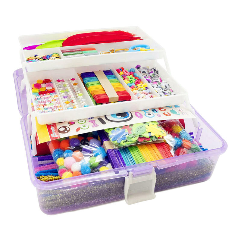 Complete DIY Art Supplies for Kids for Boys Girls All in One Crafting School Kindergarten Home Arts Set Crafts Folding Box