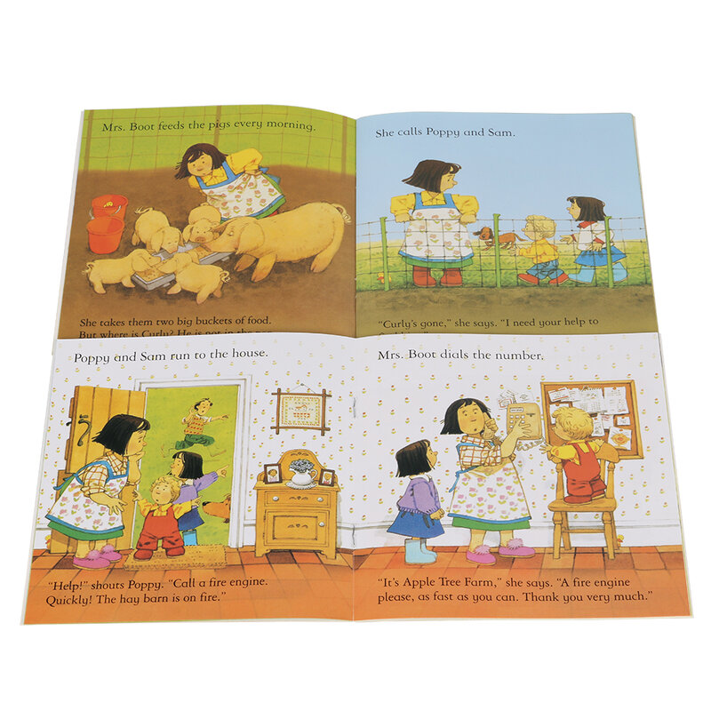 Usborne-libros de imágenes de Farmyard para niños, cuentos en inglés de la serie de cuentos famosos para bebés, libro de historia de granja para niños, 15x15cm, 20 piezas por juego