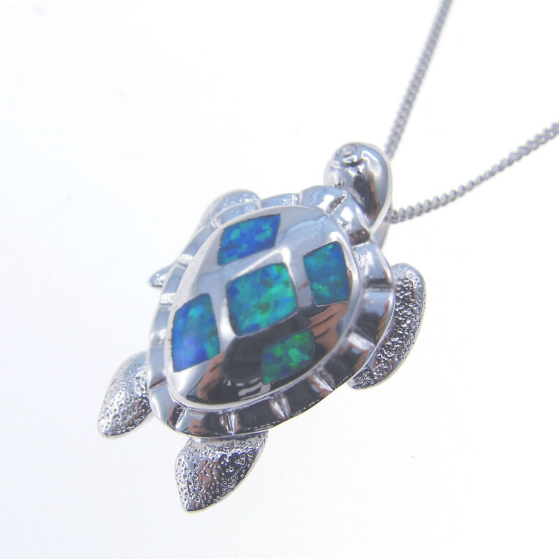 Hermoso de tortuga azul fuego ópalo Milleniun para regalo