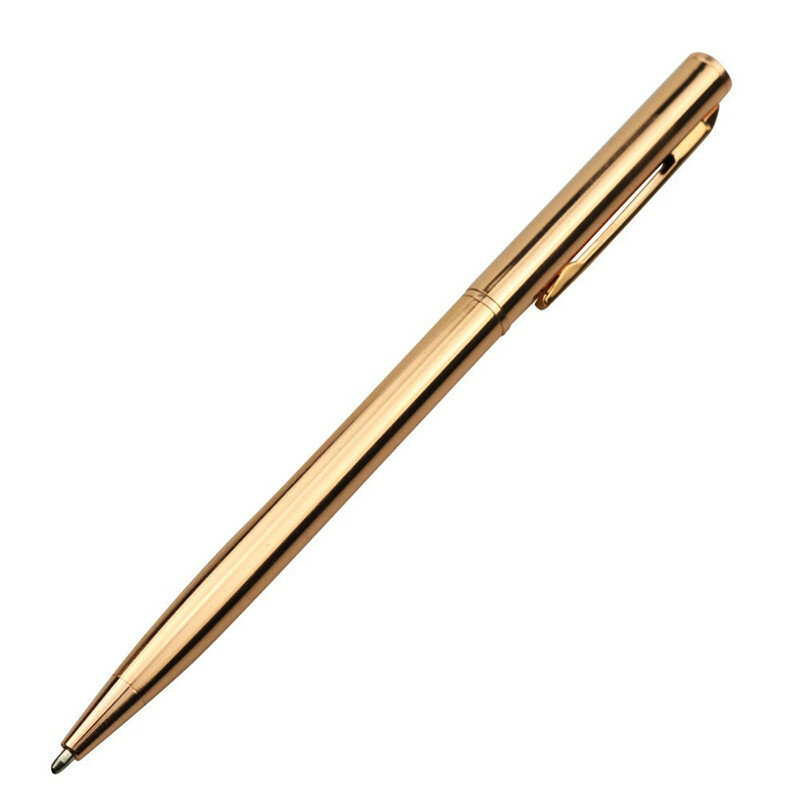 1~5 Pcs Ballpoint Pen 1.0mm Metallic Signature Business Office Gift Pen Gold Silver Rose Gold Three Color Optional