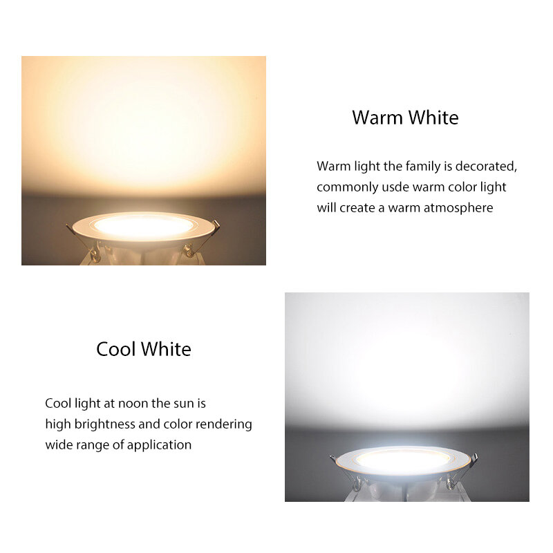 KARWEN-lámpara de techo LED, luz descendente de 5W, 9W, 12W, 15W, 18W, cuerpo dorado/plateado/blanco, ca 220V, 230V, 240V