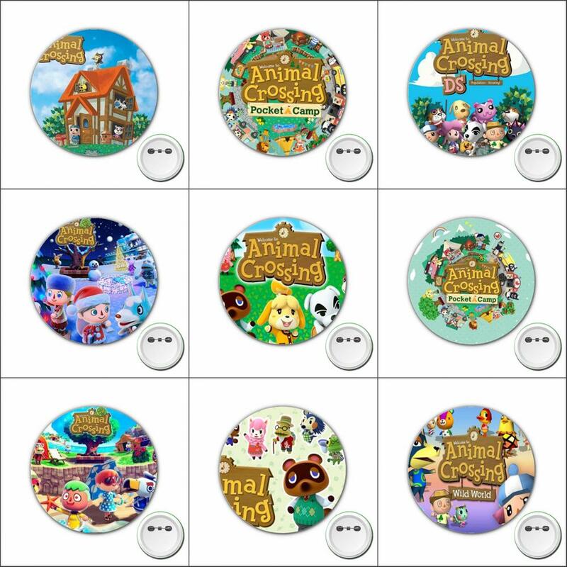 Insignia de Cosplay de Animal Crossing de anime japonés, 3 piezas, broche bonito de dibujos animados, alfileres para mochilas, bolsos, insignias, botones, accesorios de ropa