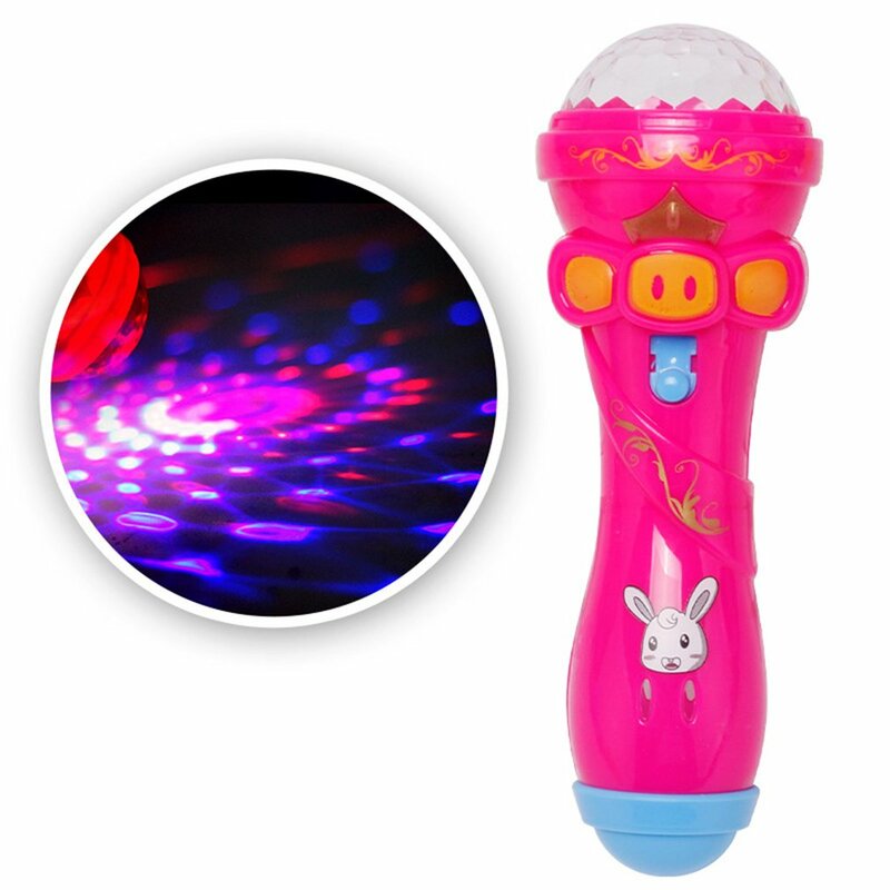 Quente 1 pçs brinquedo luminoso das crianças criativo microfone piscando vara brinquedo karaoke brinquedo engraçado cor aleatória transporte rápido