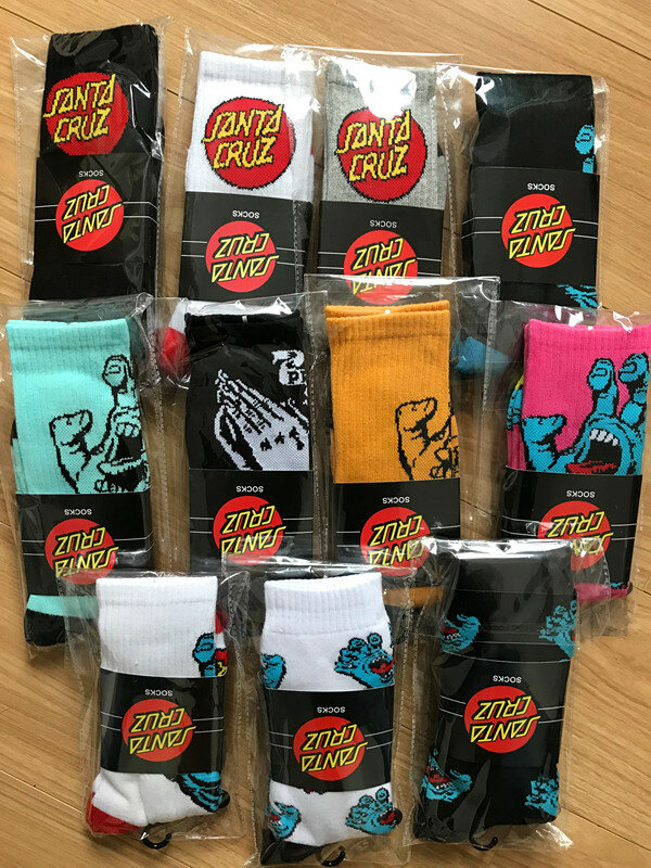 Santa cruz socks men hip hop flip skateboard calcetines socks compression kanye west popsocket
